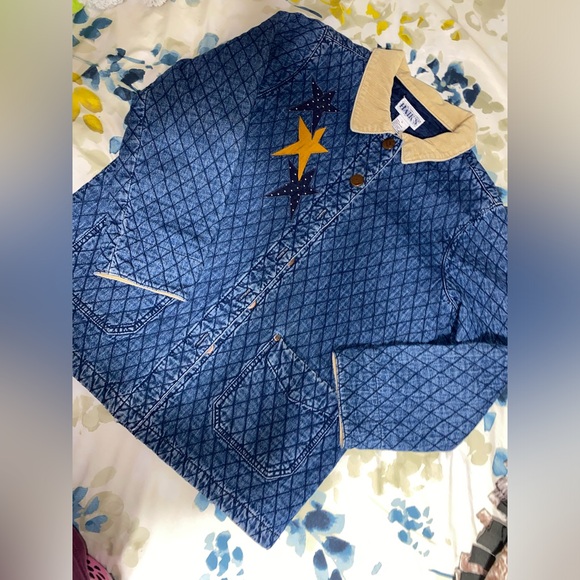 Vintage Haik’s Denim Jacket Quilt Blue Button - Picture 2 of 7